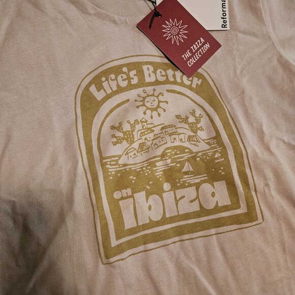 NWT Reformation Classic Crew T-shirt "Ibiza", Size XS - Picture 2 of 4